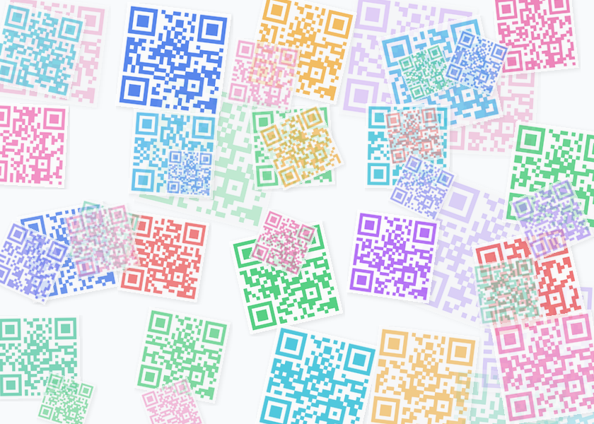 Códigos QR de colores para recaudación